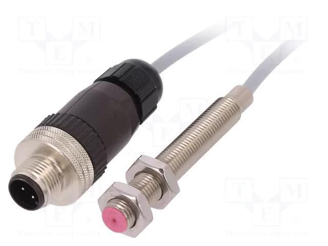 Sensor: inductive; OUT: PNP / NO; 0÷2mm; 10÷35VDC; M8; IP65; 50mA IPF ELECTRONIC IB08012W