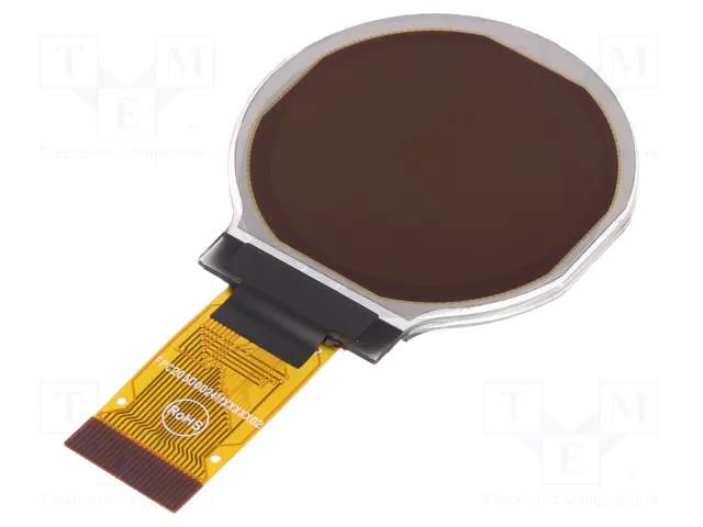 Display: OLED; graphical; 1.2"; 128x128; Dim: 36.98x41.23x2.05mm DISPLAY ELEKTRONIK DEP128128E-W