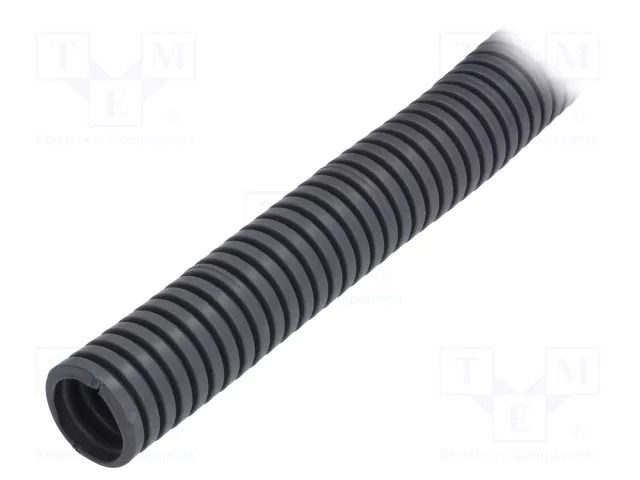 Protective tube; Size: 16; PVC; dark grey; L: 25m; 750N; Øint: 11mm PAWBOL PW-6109-25/750