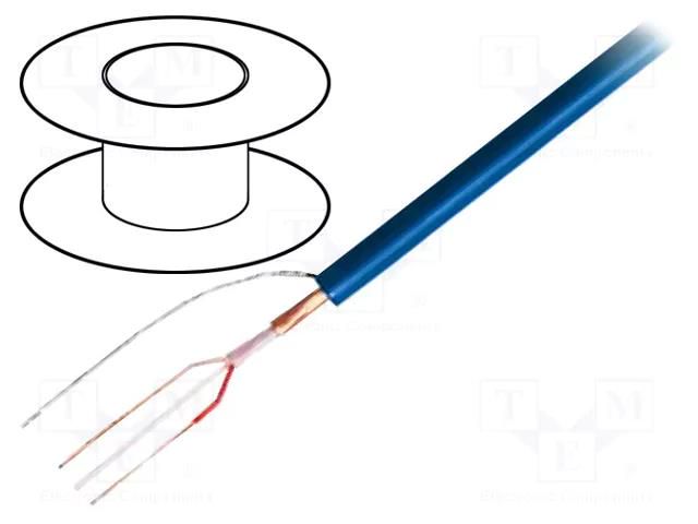 Wire: microphone cable; 2x0.22mm2; blue; OFC; -15÷70°C; PVC TASKER TAS-C280