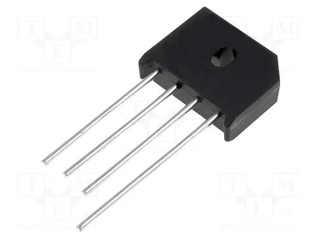 Bridge rectifier: single-phase; Urmax: 1kV; If: 6A; Ifsm: 135A; flat YANGJIE TECHNOLOGY KBU610-YAN