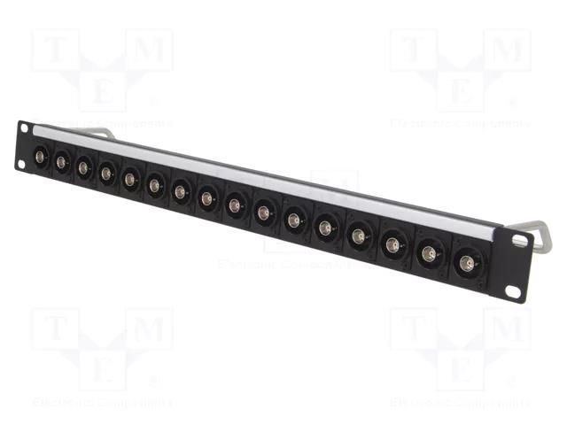 Coupler; patch panel; BNC socket,both sides; 75Ω; rack; screw CLIFF CP30170