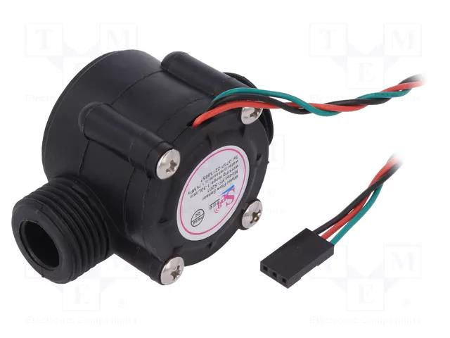 Sensor: turbine flowmeter; digital; 3.5÷12VDC; Gravity; Arduino DFROBOT DF-SEN0217