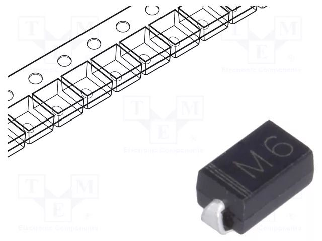 Diode: rectifying; SMD; 1kV; 1A; SMA; Ufmax: 1.1V; Ifsm: 30A DACO Semiconductor M6-DCO