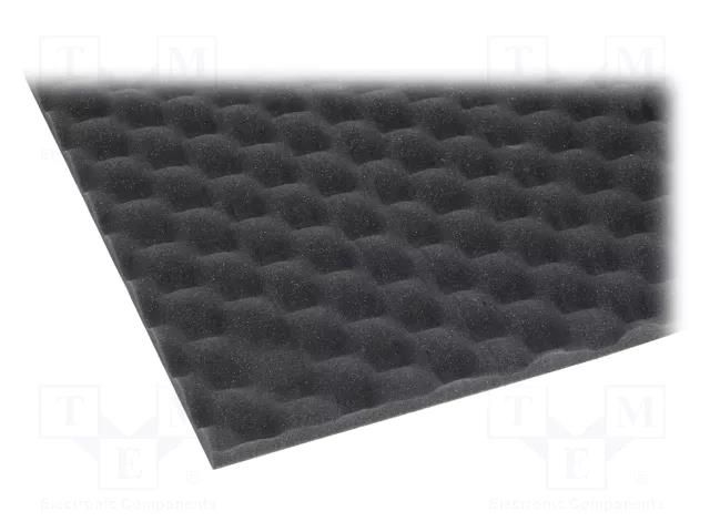 Sound absorbing sponge; 1000x500x20mm 4CARMEDIA SAS.40/20