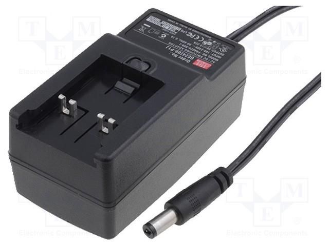 Power supply: switching; mains,plug-in; 12VDC; 2A; 24W; 78% MEAN WELL GE24I12-P1J