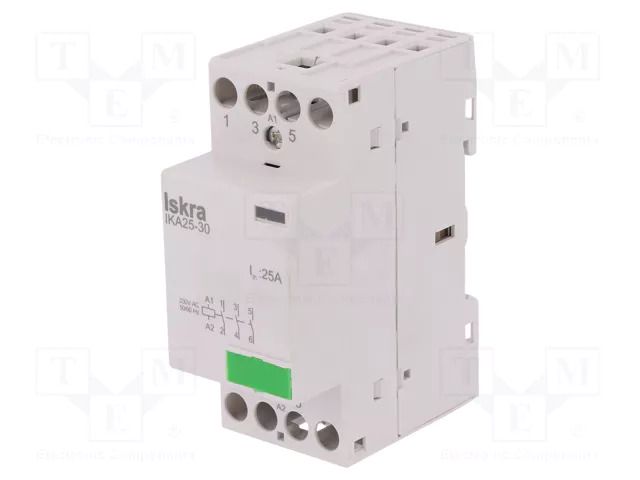 Contactor: 3-pole installation; 25A; 230VAC; NO x3; IKA ISKRA IKA25-30/230V