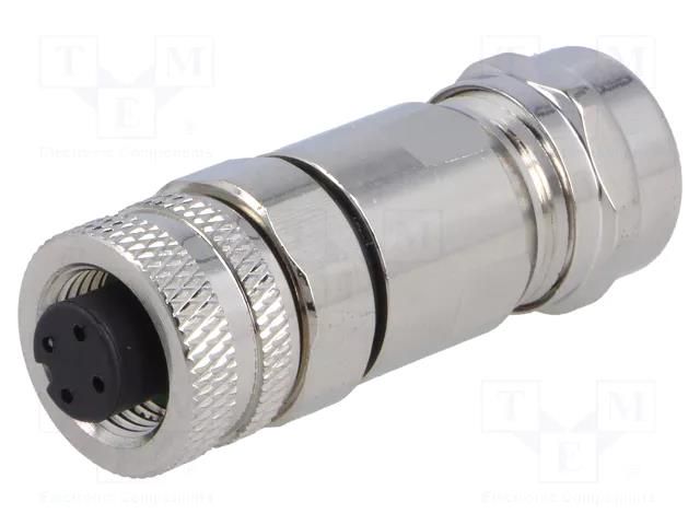 Connector: M12; plug; PIN: 3; female; A code-DeviceNet / CANopen BULGIN MBNI12FBF03ASCPG9