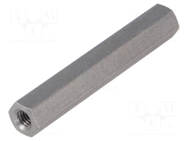 Screwed spacer sleeve; 45mm; Int.thread: M4; hexagonal DREMEC TFF-M4X45/DR146
