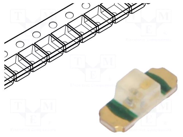 LED; blue; SMD; 1305; 22÷56mcd; 3.3VDC; 3.4x1.25x1.1mm; 20mA; 80mW ROHM SEMICONDUCTOR SML812BCTT86
