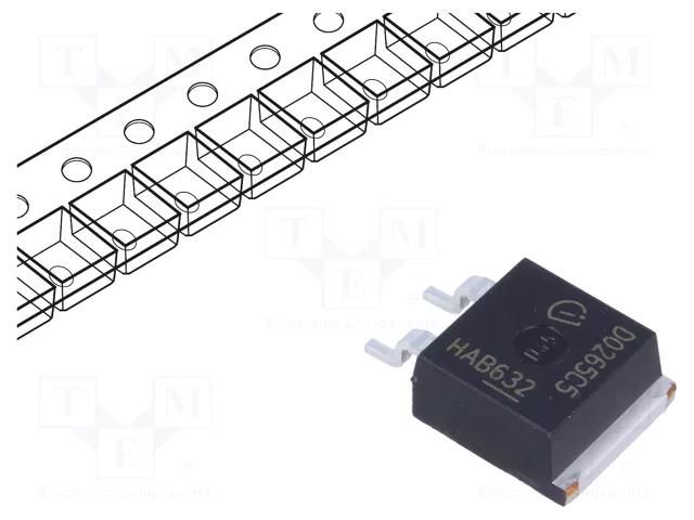 Diode: Schottky rectifying; PG-TO263-2; SiC; SMD; 650V; 2A; 36W INFINEON TECHNOLOGIES IDK02G65C5XTMA1