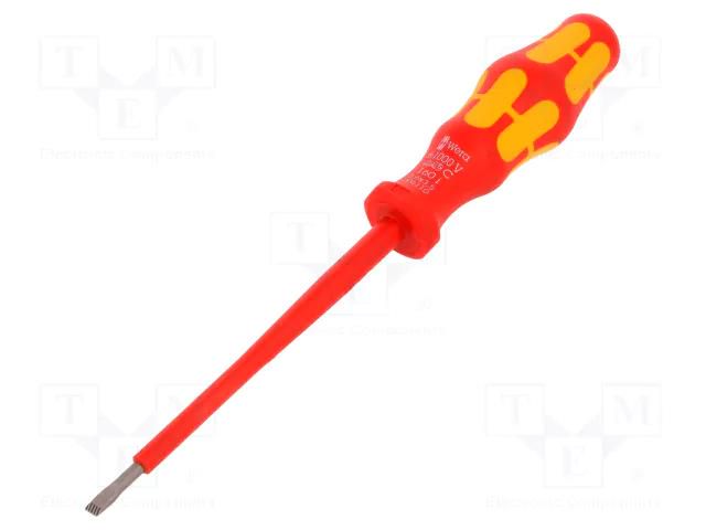 Screwdriver; insulated; slot; 3.5x0.6mm; Blade length: 100mm WERA WERA.160ISB/35/06