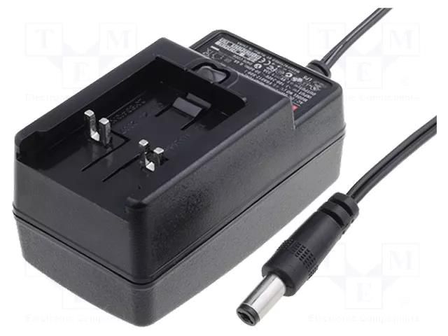 Power supply: switching; mains,plug-in; 5VDC; 2A; 10W; Out: 5,5/2,1 MEAN WELL GE12I05-P1J