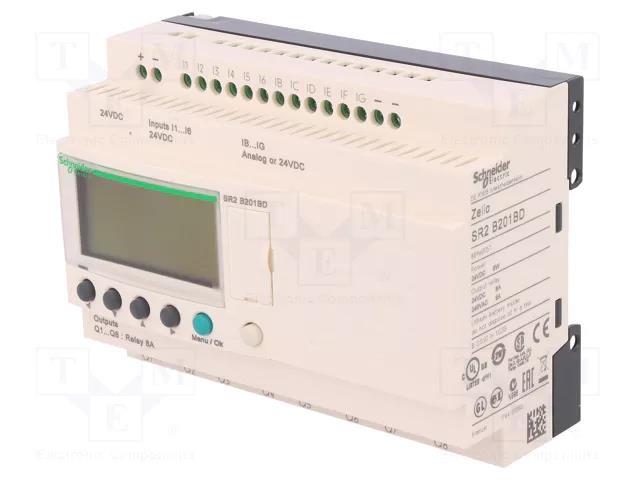 Programmable relay; IN: 12; Analog in: 6; OUT: 8; Zelio Logic; IP20 SCHNEIDER ELECTRIC SR2B201BD