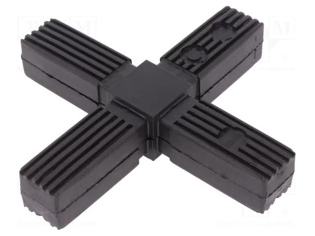 Mounting coupler; for profiles; polyamide; -30÷100°C; I: 79mm ELESA+GANTER STC.25-2A-4W-R-C9