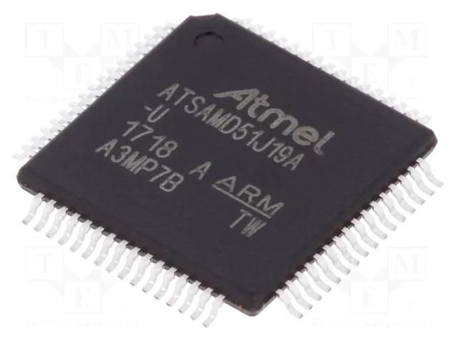 IC: ARM microcontroller; TQFP64; 1.71÷3.6VDC; ATSAMD5; in-tray MICROCHIP TECHNOLOGY ATSAMD51J19A-AU