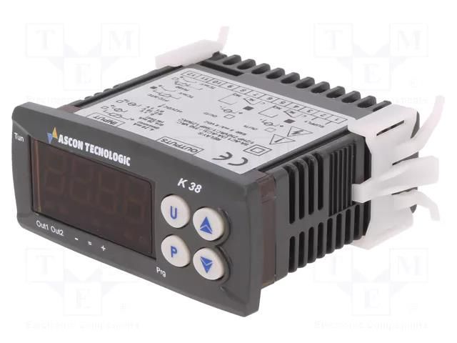 Module: regulator; temperature; SPDT; OUT 2: SPDT; on panel; 0÷50°C ASCON TECNOLOGIC TLK38-LERR