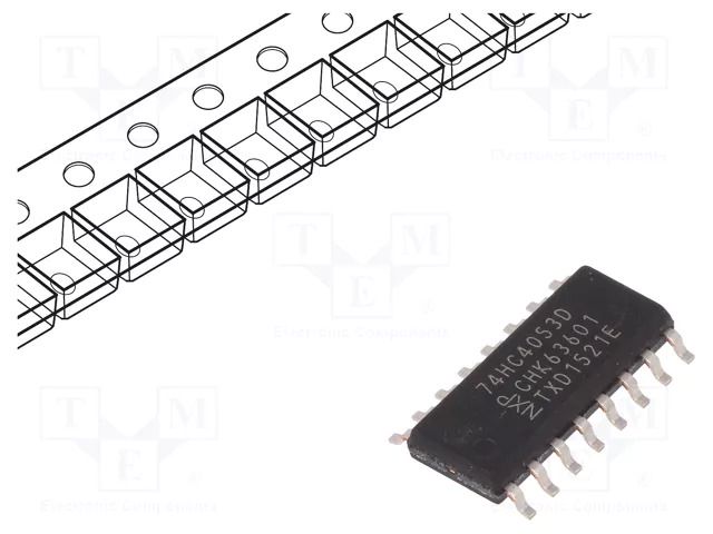 IC: digital; analog,demultiplexer,multiplexer; CMOS; SMD; SO16; HC NEXPERIA 74HC4053D.653