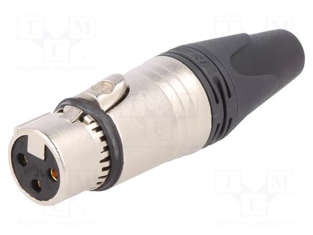 Connector: XLR; plug; female; XX-EMC; 5A; PIN: 3; straight; EMC/EMI NEUTRIK NTR-NC3FXX-EMC