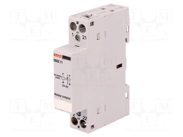 Contactor: 2-pole installation; 32A; 220÷230VAC,220÷230VDC; CN32 LOVATO ELECTRIC CN3211220