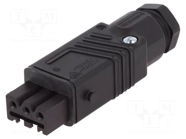 Connector: rectangular; ST; plug; female; PIN: 3; tinned; IP54; 16A HIRSCHMANN STAK3NSW