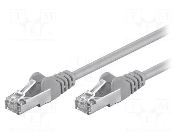 Patch cord; RJ45 plug,both sides; F/UTP; 5e; stranded; CCA; PVC Goobay F/UTP5-CCA-005GY