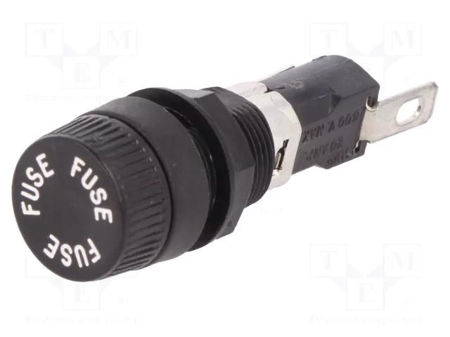 Fuse holder; 6.3x32mm; 16A; 250V; on panel; Cutout: Ø12.7mm LITTELFUSE 03450613H