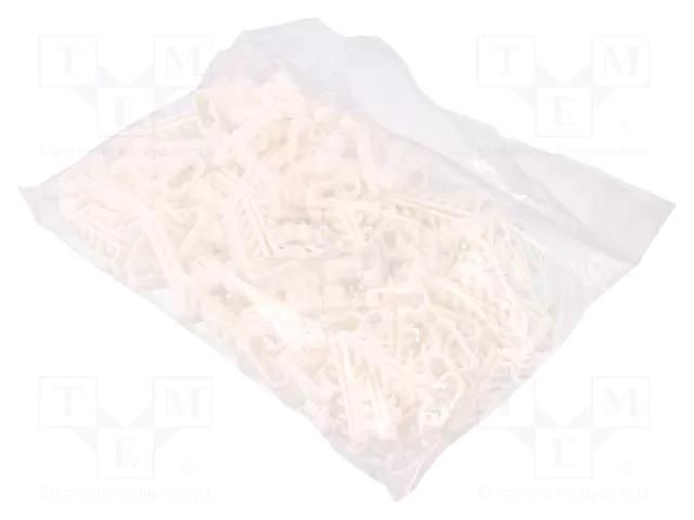 Holder; white; for flat cable,YDYp 5x2,5; 100pcs; USMP 5; 6÷7mm PAWBOL PW-H.7316
