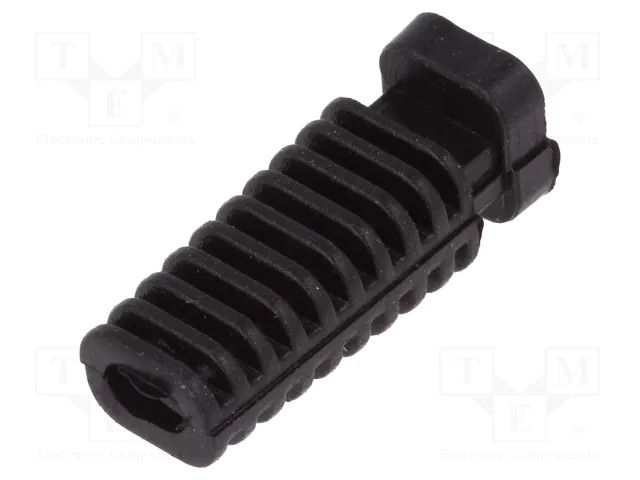 Strain relief; elastomer; black; Panel thick: max.3.4mm; L: 25mm FIX&FASTEN FIX-5.0X2.5X25-PRO