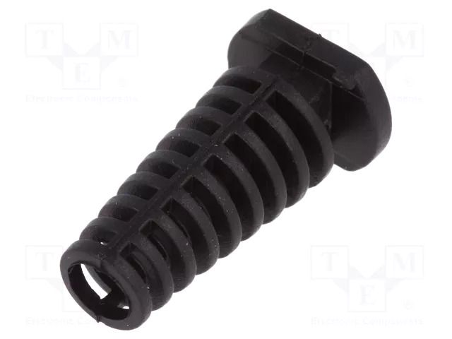 Strain relief; Øhole: 5mm; elastomer; black; Panel thick: max.3mm FIX&FASTEN FIX-5.0X25-PRO