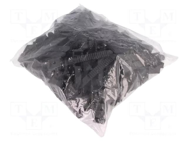 Cable strap clip; black; L: 100mm; 100pcs; UP-30; Ø: 30mm PAWBOL PW-H.7207C