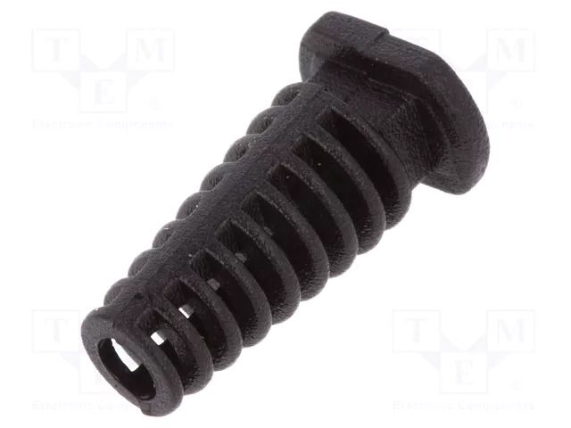 Strain relief; Øhole: 4.5mm; elastomer; black; L: 25mm FIX&FASTEN FIX-4.5X25-PRO