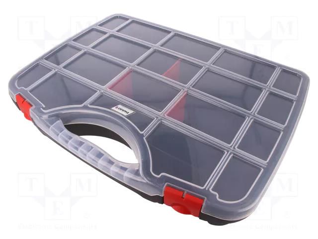 Container: collective; with partitions; polypropylene; black PARAT PAR-5853000391