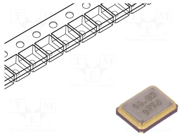 Resonator: quartz; 16MHz; ±10ppm; 10pF; SMD; 2.5x2x0.6mm IQD FREQUENCY PRODUCTS 16.00M-CFPX-218A