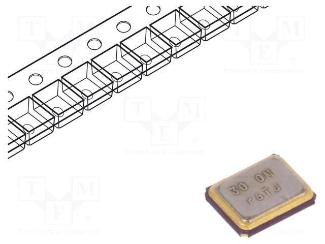 Resonator: quartz; 30MHz; ±20ppm; 10pF; SMD; 2.5x2x0.6mm IQD FREQUENCY PRODUCTS 30.00M-CFPX-218