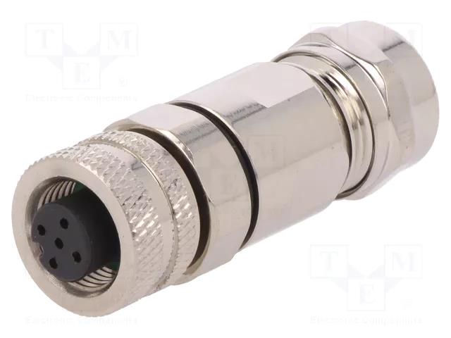 Connector: M12; plug; PIN: 5; female; A code-DeviceNet / CANopen BULGIN MBNI12FBF05ASCPG9