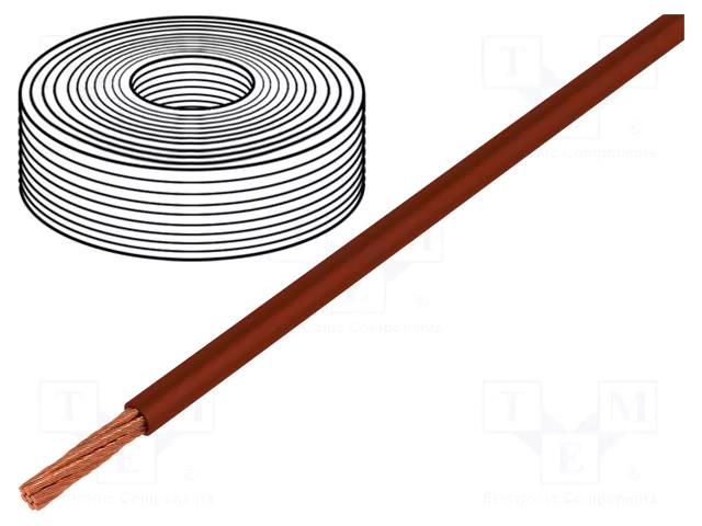 Wire; LifY; 1x1.5mm2; stranded; Cu; PVC; brown; 450V,750V; -15÷80°C HELUKABEL LIFY-1.50MM2-BR