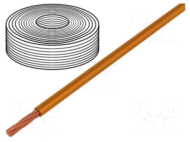 Wire; LifY; 1x0.14mm2; stranded; Cu; PVC; orange; 300V; -15÷80°C HELUKABEL LIFY-0.14MM2-OR