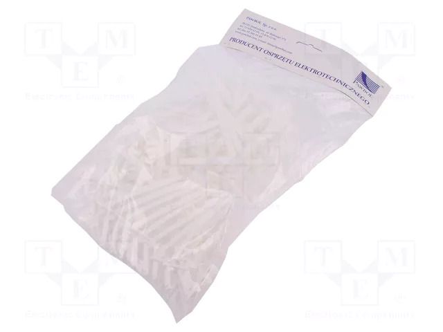 Holder; white; Ømount.hole: 6mm; L: 75mm; 50pcs; UM 6 PAWBOL PW-H.7206