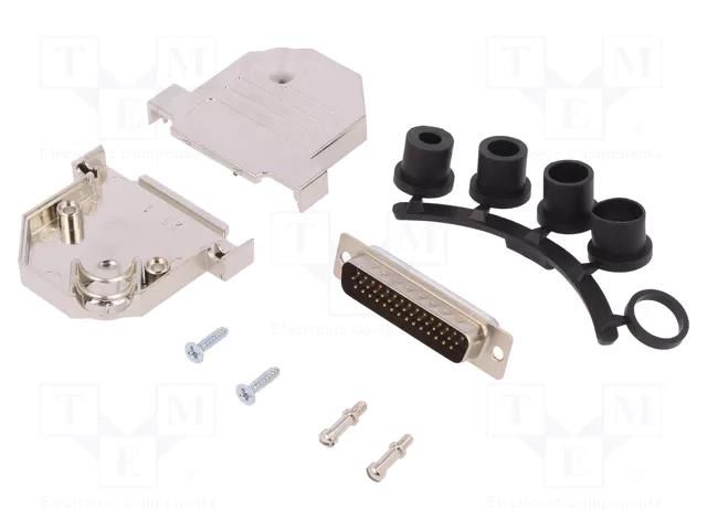 Connector: D-Sub HD; PIN: 44; plug; male; soldering; for cable ENCITECH D45NT09-M-HDP44-K
