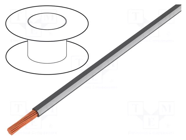 Wire; H05V-K,LgY; stranded; Cu; 0.35mm2; PVC; grey-white; 300V,500V BQ CABLE LGY0.35-GY/WH