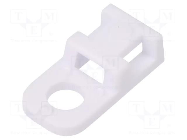 Holder; screw; polyamide; UL94V-2; natural; Tie width: 5mm HELLERMANNTYTON CTAM2-PA66-WH