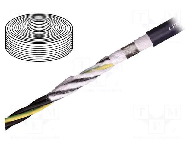 Wire: motor; chainflex® CFROBOT7; 3G1.5mm2; dark blue; stranded IGUS CFROBOT7.15.03.C