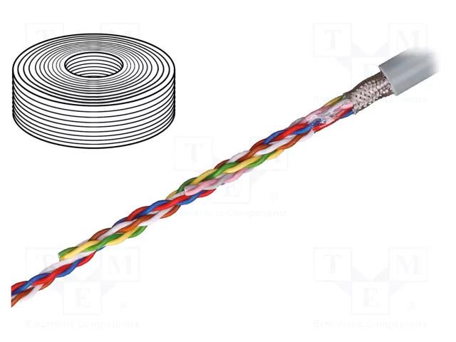 Wire: data transmission; chainflex® CF211; 8x2x0.34mm2; grey IGUS CF211.03.08.02