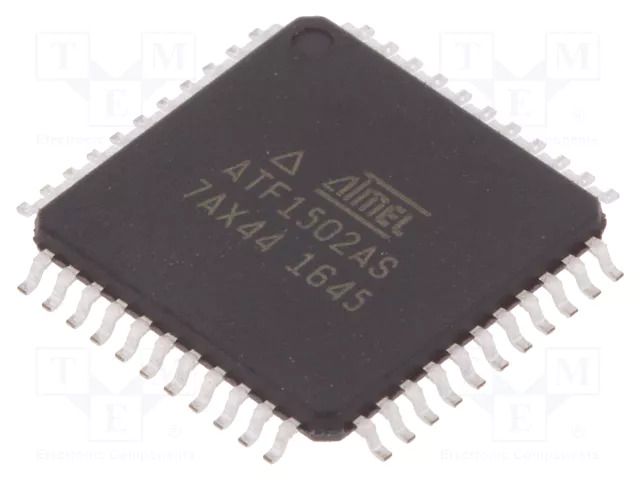 IC: CPLD; SMD; TQFP44; Number of macrocells: 32; I/O: 36; 4.5÷5.5VDC MICROCHIP TECHNOLOGY ATF1502AS-7AX44