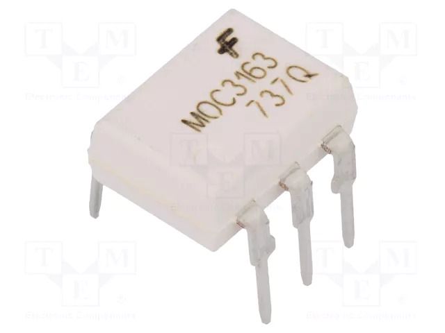 Optotriac; 4.17kV; zero voltage crossing driver; DIP6; Ch: 1 ONSEMI MOC3163M