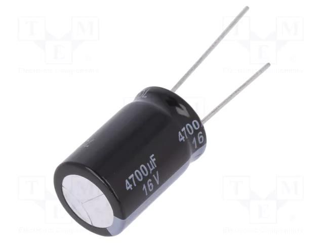 Capacitor: electrolytic; low ESR; THT; 4700uF; 16VDC; Ø16x25mm PANASONIC EEUFR1C472