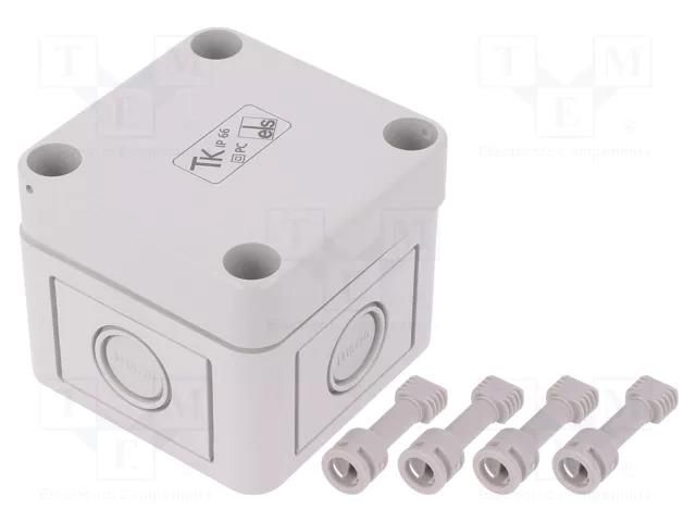 Enclosure: multipurpose; X: 65mm; Y: 65mm; Z: 57mm; TK PC; grey; IP66 SPELSBERG TK-PC-77-6-M