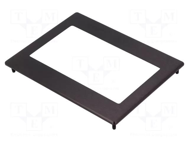 Frontal bezel; Dim: 120x95mm; 97x56mm; anodised aluminium DISPLAY VISIONS EA0FP481-43SW