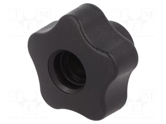 Knob; Ø: 32mm; Int.thread: M5; 12mm; H: 23mm; technopolymer PP ELESA+GANTER VCT.32FP-M5